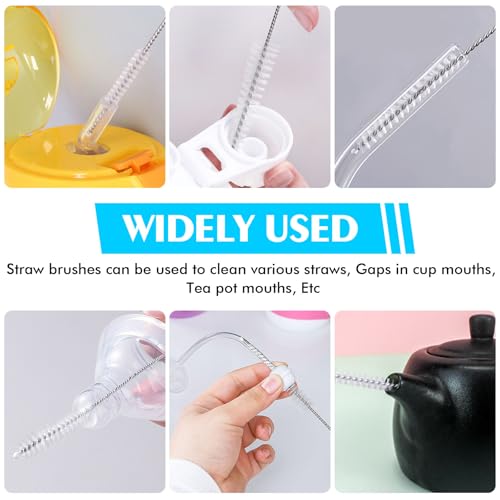Image of Straw Cleaner Brush for Stanley Extra Long 12 in, 10PCS Wide 10mm Diam Straw Brushes for 40 /30 /20 oz Stanley Mug, Extra Long Straws Cleaning Brush for Tubes, Water Cup