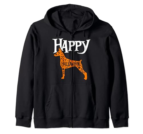 Feliz Halloween Doberman Sudadera con Capucha