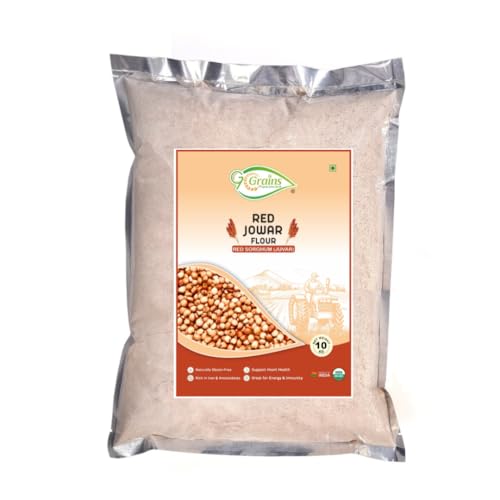 Image of Organic Red Sorghum Flour (10Kg) For Eating And Cooking | Lal Juvar Atta | Produce Of India From Organic Farms By G7 Grains