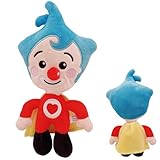 HSEFOGC 10 Inch Clown Plush Toy – Soft Stuffed Doll with Heart Shirt and Yellow Cape, Cute Companion for Kids and Toddlers