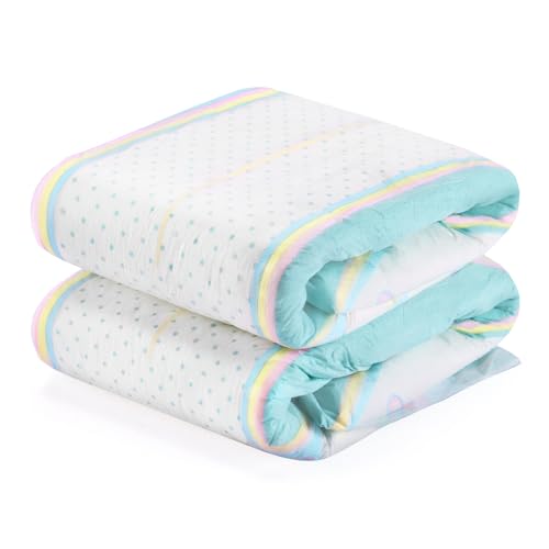 Image of Littleforbig Adjustable Hook-and-Loop Fastener Closure Adult Printed Diaper 2 Pieces - Baby Parade (Large 36 inch-48 inch)