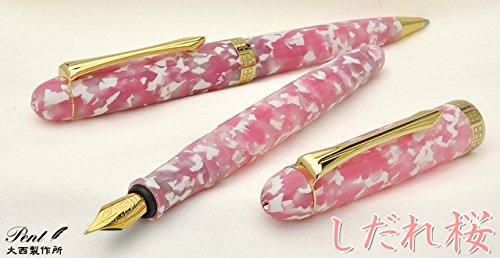 Pent by 大西製作所 アセテート オーバル(小）スワロ 夢桜 ライトローズ 即日出荷OK】Pent〈ペント〉 by 大西製作所 万年筆 アセテート