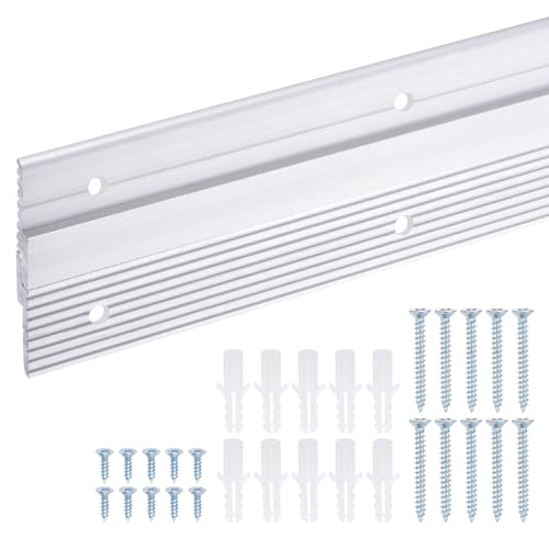 Image of uxcell French Cleat Picture Hanger 30 Inch, 1 Pairs Aluminum Z Clip Supports 120bs, Interlocking Wall Mounting Bracket, to Hang Mirrors, Panels, Shelves, Headboards, Art Frames,(a23081700ux0546)