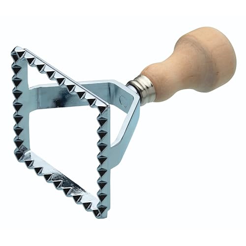 KitchenCraft World of Flavours Quadratischer Ravioli-Ausstecher, 7 x 7 x 11,5 cm, Silber/Beige
