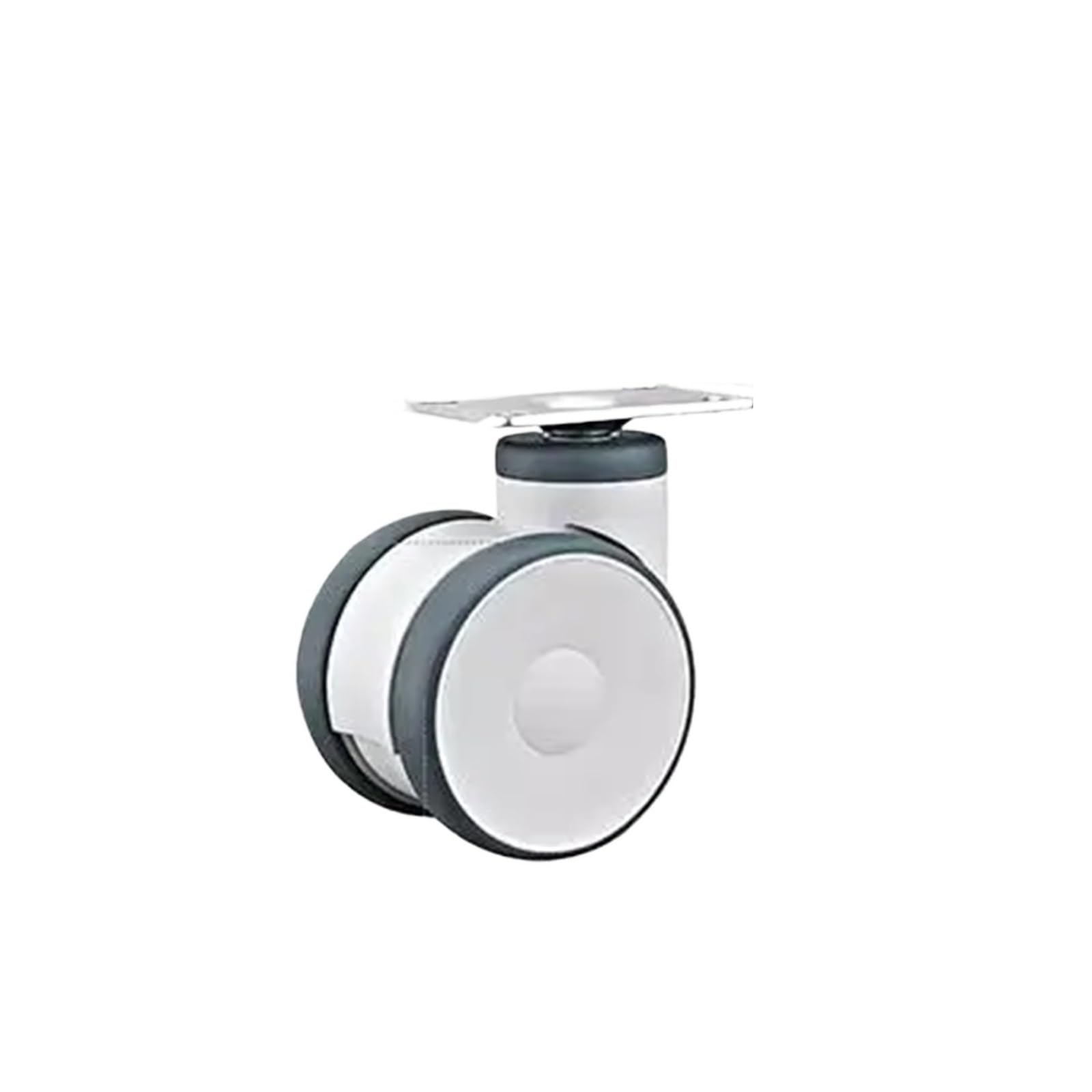 MXXDMOPD 1 Piece/4 inch TPR Double Caster Universal Wheel/Screw Rod/top Hole/Flat Bottom Silent Medical Equipment Wheel(C-1)