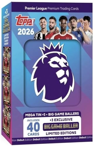 Premier League 2026 New - One Random Mega Tin - 40 Cards