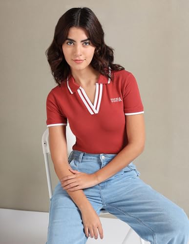 Image of U.S. Polo ASSN. Women's Cotton Slim Fit T-Shirt