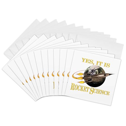 Cartes de vœux sur la science fiction lot de 12 cartes carrées humour espace 15cm