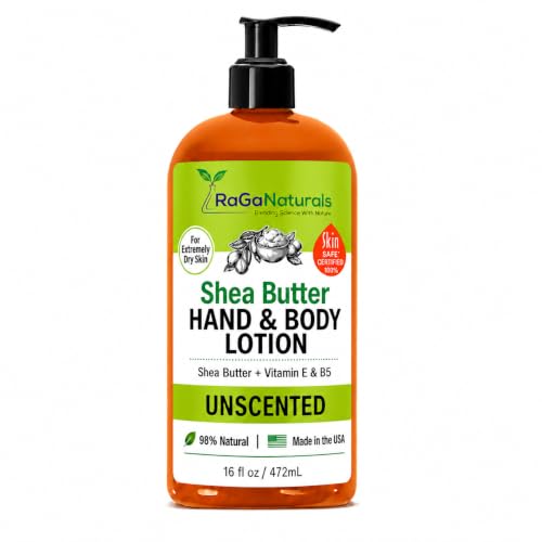 RaGaNaturals Unscented Shea Butter Lotion for Extremely Dry Skin - 16oz