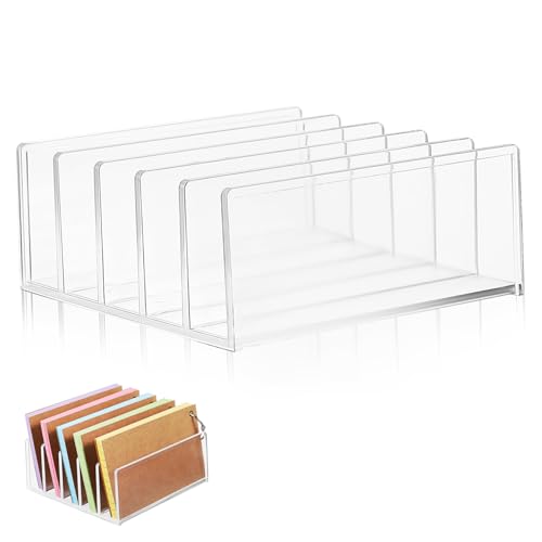 BCOATH Transparent Multipurpose Book Storage Rack Versatile Office Organizer for Notebooks and Documents for Home Office and Classroom Use
