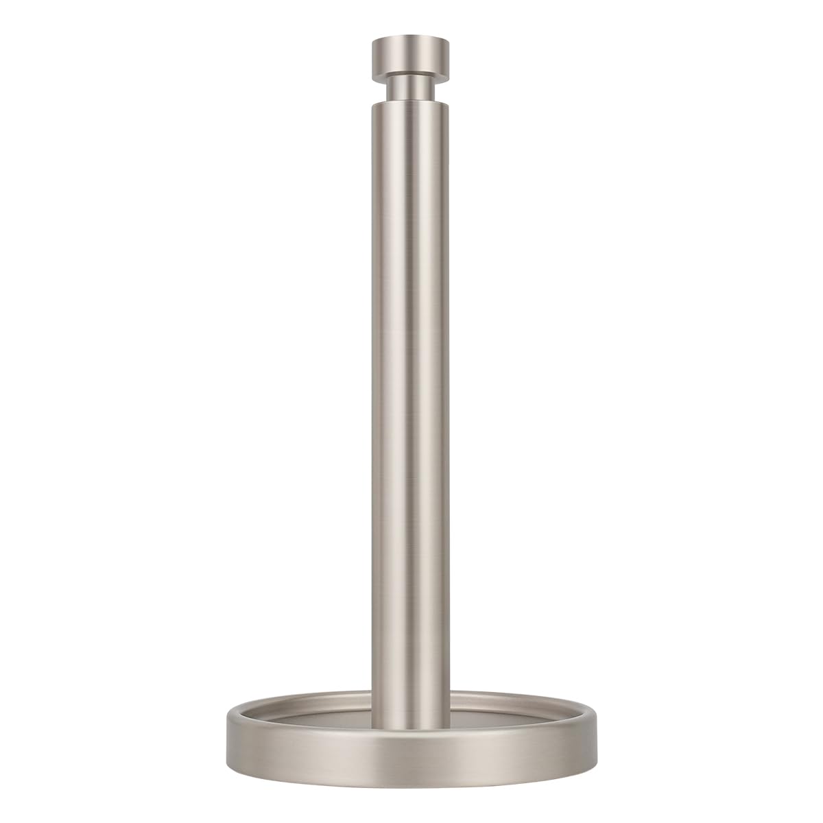 Ivilon Paper Towel Roll Stand - Steady and Easy Tear - Fits All Paper Towel Rolls - Brushed Nickel