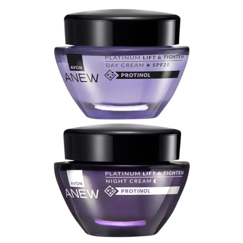 AVON Anew Platinum Lift & Tighten Day & Night Cream with Protinol, 2 x 1.7 fl oz