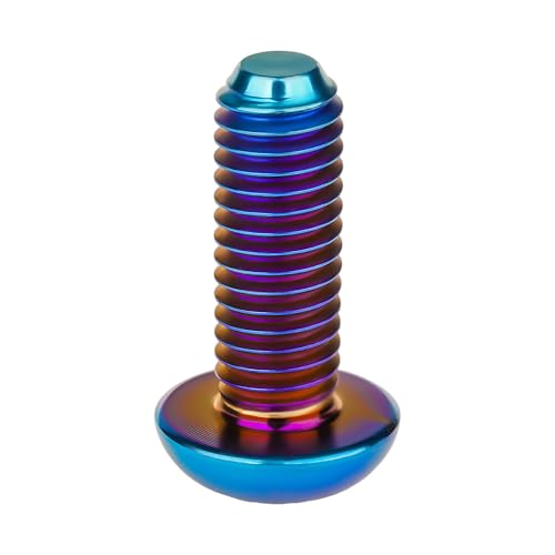 Image of Titanium Bolt M4x6 8 10 12 15 20mm Hex Head Screws for Bicycle Pack of 4 (Burnt Blue, M4x12mm)