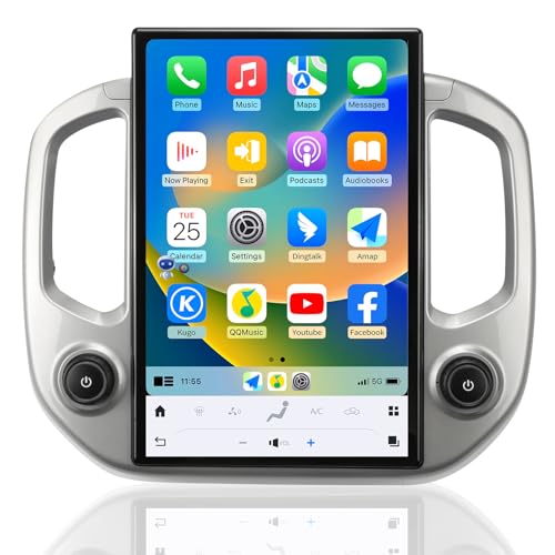 Qualcomm Car Radio Stereo for Chevrolet Colorado GMC Canyon 2015-2018 Replacement CarPlay Android Auto 14.4 Inch Vertical Screen Upgrade Tesla Style with DSP SWC Bluetooth Audio