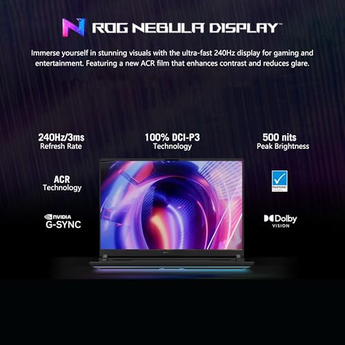 Image of ASUS ROG Strix G18 G815 Gaming AI Laptop | 18 inch 2.5k IPS 240Hz (100% DCI-P3, 500nits) | Intel Core Ultra 9 275HX | 64GB DDR5 2TB SSD | GeForce RTX 5070 | RGB Backlit Wi-Fi 7 Win11 Pro w /DLCA Accessory