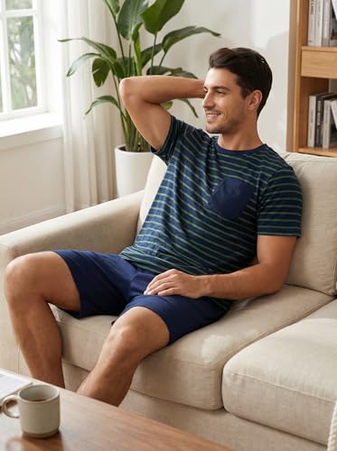 Ensemble de pyjamas doux S-3XL au design élégant rayé - 4