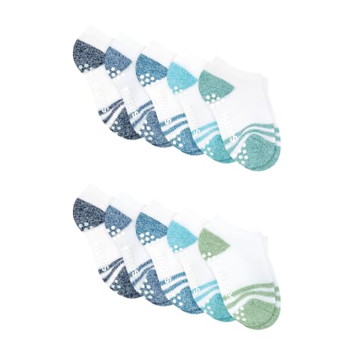 Image of Hanes Toddler Ankle and Low Cut Socks, 12-Pack, Pure Comfort Socks for Infant & Toddler Girls and Boys - Organic Cotton Blend