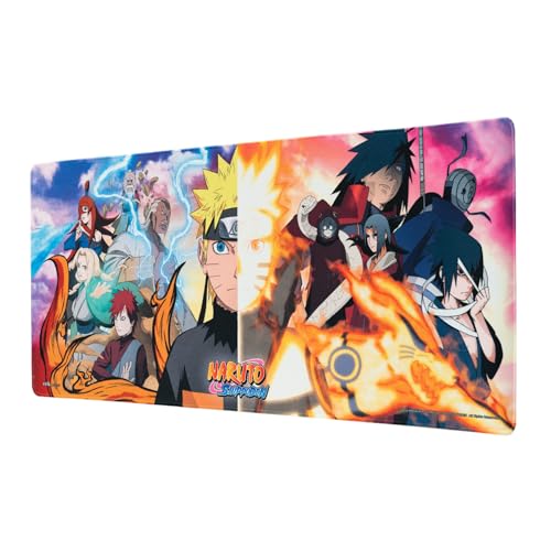 Grupo Erik - Tapis de Souris XXL Naruto Shippuden - Tapis de Bureau 80 x 35 cm, Sous Licence Officielle, Sous Main, Tapis de Souris Anime Gamer