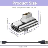 Xiatiaosann Ładowarka USB C do COROS PACE Pro USB C żeńska ładowarka do zegarka typ C kąt 90 stopni smartwatch adapter akcesoria do konwertera COROS PACE Pro