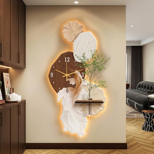 �E�H�[���A�[�g�������v �É��Ǌ|�����v LED���C�g�t�� �N���X�^�����퐻�E�H�[���A�[�g �N���A�ȃf�W�^���\���ƐÉ����[�u�����g ���r���O���[����Q���ɍœK(Light,40x80cm/15.7x31.5in)