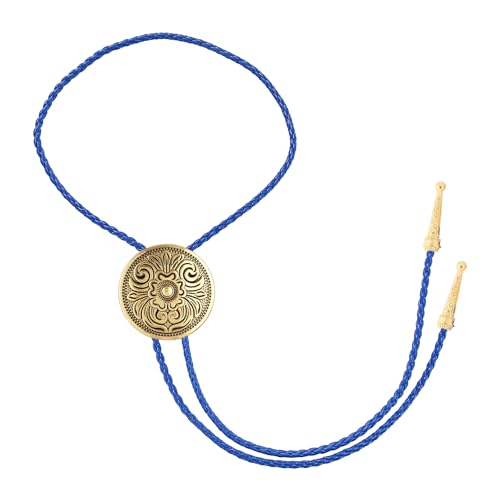 Image of GelConnie Floral Bolo Tie for Men Womens Bolo Tie Necklace Native American Black Men's Bolo Ties Western Cowboy Bolero Ties
