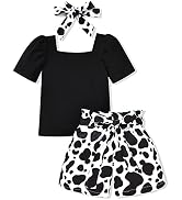 fioukiay Toddler Girls Summer Clothes Outfit Short Sets