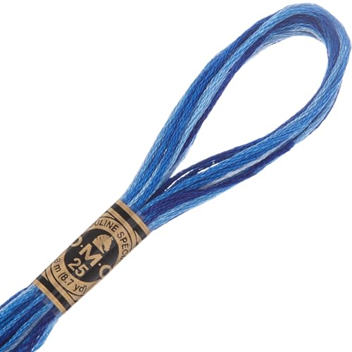 Image of Hobby Lobby DMC Cotton Embroidery Floss - 121 Variegated Delft Blue