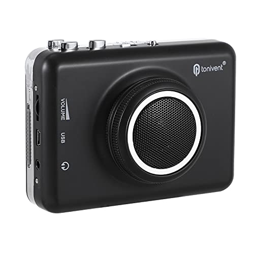 DIYEAH Lecteur de Cassette USB Portable avec Haut Parleur Intégré Convertisseur Cassette Audio Pratique et Professionnel pour Écoute et de Musique