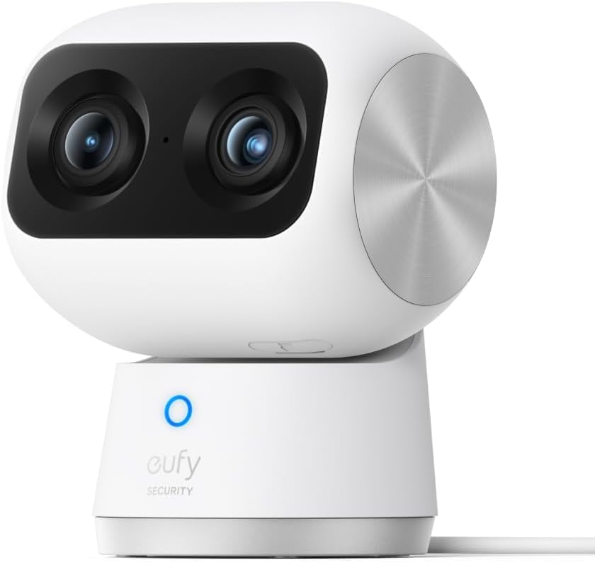 4K Indoor Cam S350, No Subscription, Dual Cameras, 8× Zoom | 360° Coverage,Works as a Pet Camera,Nanny/Senior/Baby Monitor,AI Auto-Tracking,Human/Pet/Cry Detection,2.4/5 GHz Wi-Fi