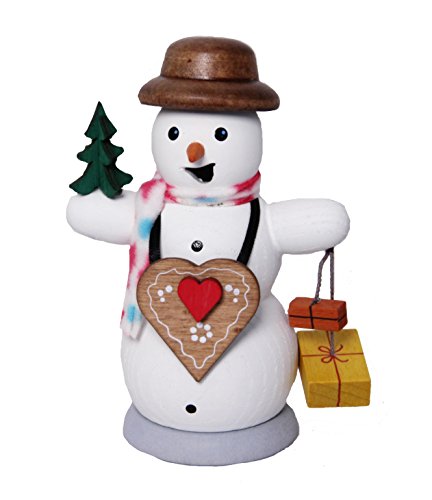 Kuhnert Rauchmann/Räucherfigur aus Holz - Schneemann mit...