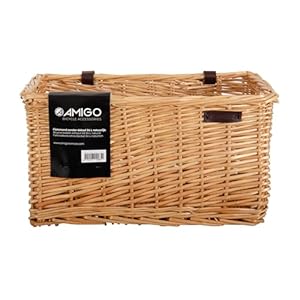 AMIGO Fietsmand 34 liter – stuurmand op wilgentenen – naturel