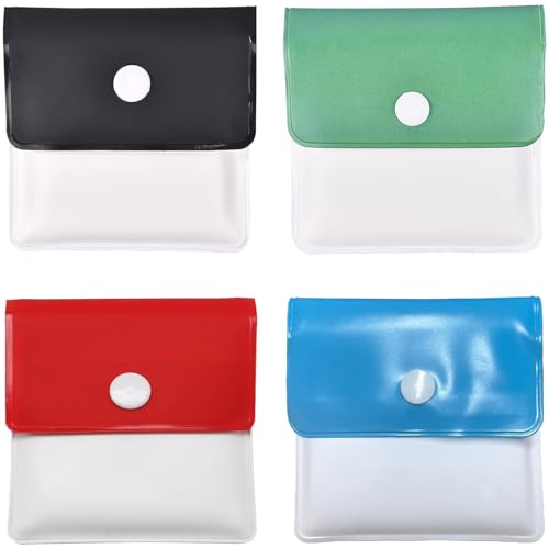 Portable Pocket Ashtray Pouch 4 PCS Reusable Fireproof PVC Smell Proof Ashtrays Environment Friendly Outdoor Travel Ashtray