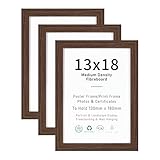 Portarretratos de 13 x 18 pulgadas, tablero de fibra de densidad media marrón para uso en pared o mesa