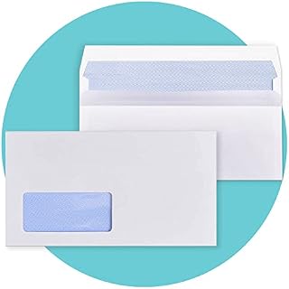 Triplast 500 x DL Window Self Seal Security Envelopes (Size: 110x220mm) | Address Window, Self Sealing & Printer Safe Mailing Paper Envelopes | Ideal for Everyday Home, Office & Commercial Use