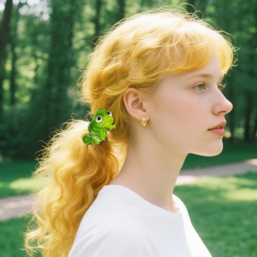 2 Pack Pinzas para Cabello de Acrílico Verde miniatura 5