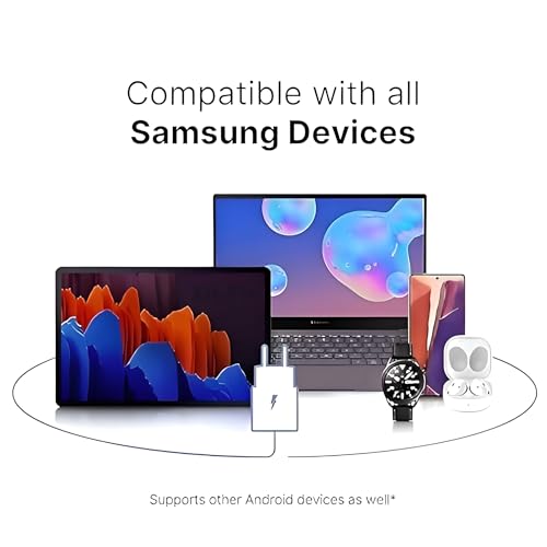 Image of Original Samsung 45W Type C Port Superfast Charger Compatible with Samsung Galaxy S24 Ultra /S24+ /S23 Ultra /S22 /S23 Fe /S21 Fe /5G,F55, M55 /A55 /A35 /S8 /S9 Plus /Z Fold /Z Flip /5 /3 /4 Galaxy Tab- White