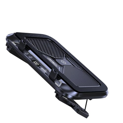 Ventilador doble para laptop con iluminación y velocidad ajustable miniatura 1