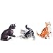 Metal Kitten Garden Decor Yard Stakes - Set Of 3