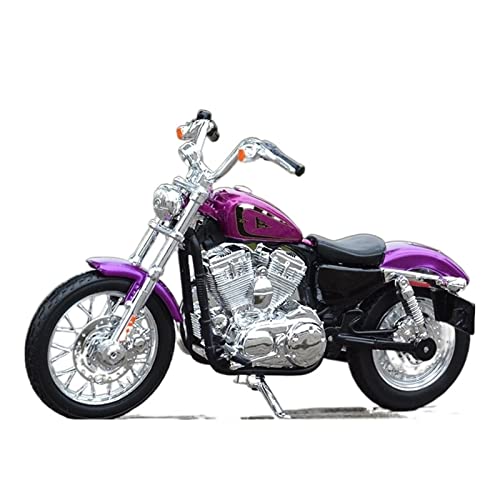 Moto 1:18 XL 1200V Soixante-douze violette en métal, la réplique parfaite sans entretien