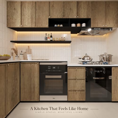 Image of HOME13 Wood Grain Wallpaper Peel and Stick Wood Contact Paper Self Adhesive Removable Thicken Wooden Wall Paper for Kitchen Cabinets Drawer Shelf Liner Waterproof(24x240 Inch, Muddy Wooden)