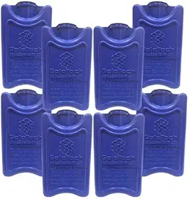 Gelo em Gel Reutilizável Rígido 100 ml Gelotech - Kit com 8 Placas de Gelo Artificial para Cooler, Caixa Térmica e Marmita - Mantém Alimentos e Bebidas Frias por Mais Tempo
