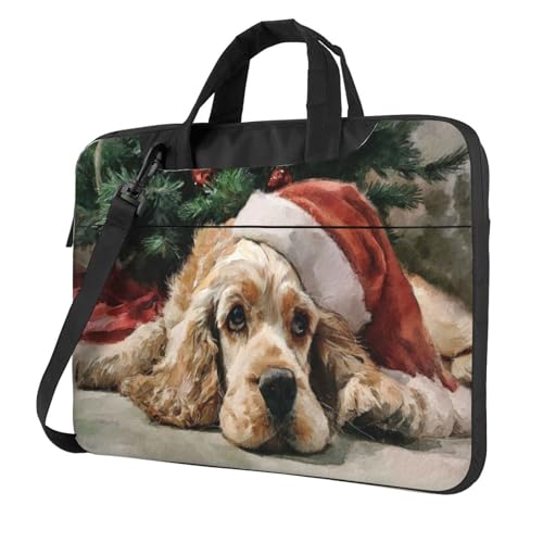 Sac pour ordinateur portable 15.6 pouces Noël avec housse rembourrée homme femme
