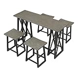 Merax Metal Dining Chair High Back Stackable Kitchen Chairs Side Chair Set of 2, Golden Black