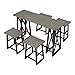 Merax High Back Steel Stackable Vintage Metal Dining Chair, Golden Black (Set of 2)