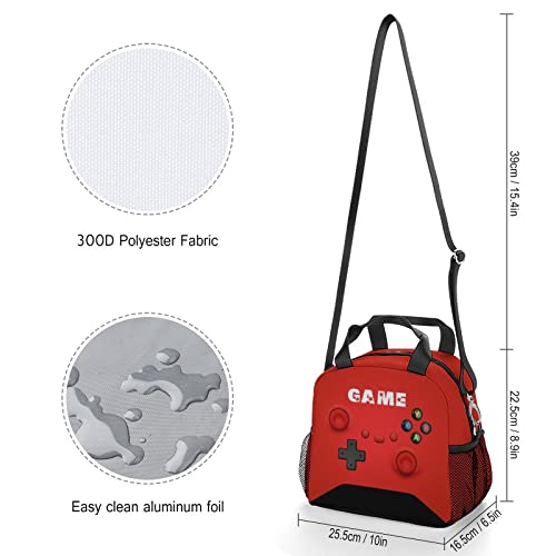 Game Lunch Bag For Boys Girls Gamer, Insulated Video Game Lunch For Work Out Travel Tirp, Reusable Box Thermal Cooler Meal Box #TOP1