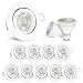 Produktbild 10er Set LED Decken Einbaustrahler rund schwenkbar weiß - inkl. LED GU10 3W neutralweiß 230V - Einbauleuchte Spot 10 Stück
