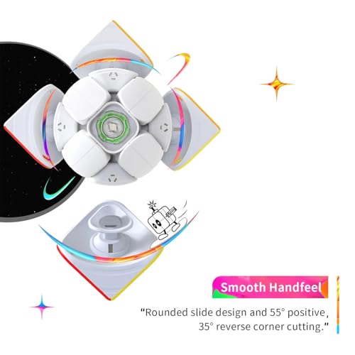 Image of GAN 251 M Air 2x2 Magnetic Speed Cube | Lightweight 50g Design, Frosted Finish & Updated Mechanism | Fast Turning Professional 2x2 Puzzle