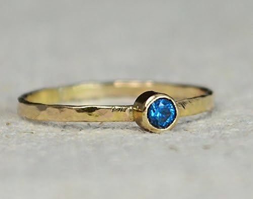 Classic 14k Gold Filled Blue Zircon Ring