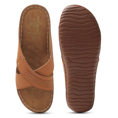 Image of Liberty Senorita AGL-105E Casual Slippers for Women With PVC Sole | PU Upper - Comfortable & Lightweight | & Trendy Design | Synthetic Insole | Stylish Footwear, Cushioned Footbed