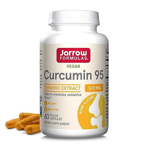 Jarrow Formulas Curcumin 95 Supplement - Turmeric Extract Supplement, 500 mg for Antioxidant & Joint Support, 60 Capsules